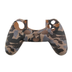 Silicone Skin Case for PS4 Controller/light Brown+black