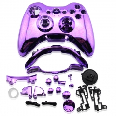 Xbox 360 Wireless Controller Protective Shell Case with Buttons Chrome purple