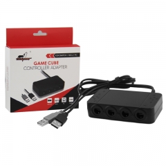 GC Controller Adapter For Switch/Wii u/PC with HOME Buttons(Black)