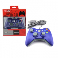 USB Wired Vibration Gamepad Joystick For PC Controller For Windows 7 / 8 / 10 Not for Xbox 360 Joypad  *Blue