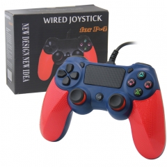 Wired Game Controlelr For PS4 Orange+Blue