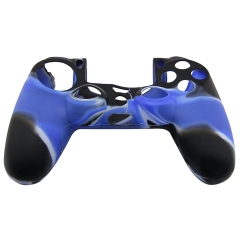 Silicone Skin Case for PS4 Controller blue+black