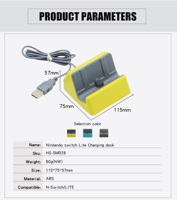 Nintendo Switch Lite Charger Dock Accessories