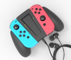 Switch joy-con charging grip with 3.5mm audio