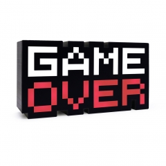 GAME OVER Sign Voice Control Game Icon Light Acrylic Atmosphere Neon Club KTV Ornament Bar Decorative Lamp