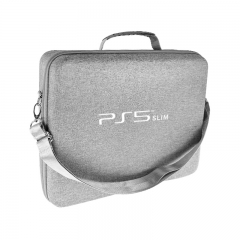 Single Plate with Inner Tray Console Carry  Bag for PS5 Slim /Gray