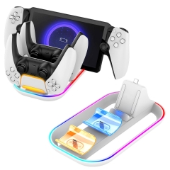 PS5 Portal PS5 Controller 3-in-1 Charging Dock with RGB Light
