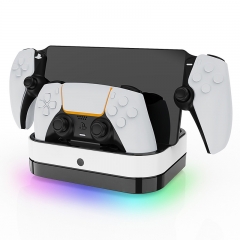 PS5 Portal & PS5 Controllers 3-in-1 Charging Station with RGB Light