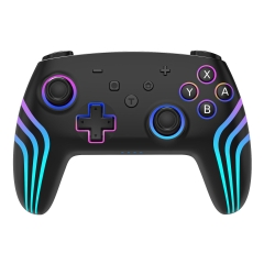 SWITCH Bluetooth Wireless Controller For Android/Apple With Six-Axis Body Vibration RGB Dazzling Accessories/Black/White