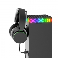 Adjustable RGB Cooling Fan for Xbox Series X Console with Headphone Hook