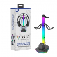 RGB Light Game Controller Storage Stand  with P4 controller Charging station