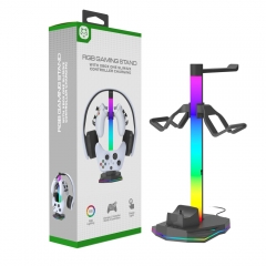 RGB Light Game Controller Storage Stand  with XBOX ONE SLIM/S/X Controller Charging station