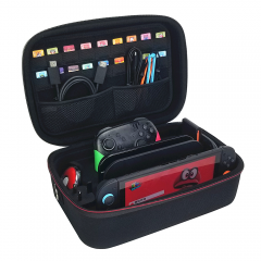 Nintendo Switch2/Switch OLED/Switch Case, Large Carrying Storage Bag with 18 Games Cartridges, Portable Travel All Protective Hard Shell Case