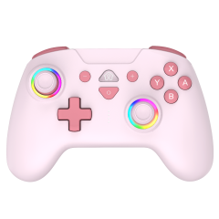 Switch/Lite/Oled/PC/IOS/Android/Steam RGB Breathing Lighting Wireless Controller/pink