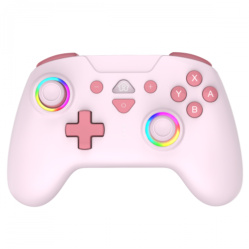 Switch/Lite/Oled/PC/IOS/Android/Steam RGB Breathing Lighting Wireless Controller/pink