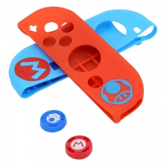 Switch Joy-Con Controller Silicon Case With Joystick Caps