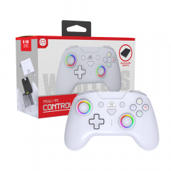 Switch/Lite/Oled/PC/IOS/Android/Steam RGB Breathing Lighting Removable Battery Controller/White