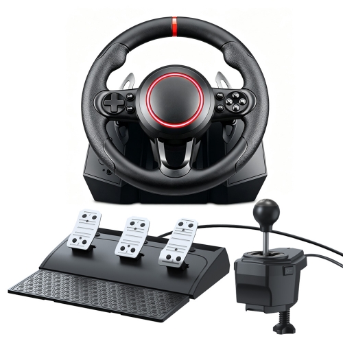 8in1 compatible with PC (X-Input & D-Input)/PS3/PS4/PS5 (with PS4  games)/Xbox One/Xbox Series X|S /Switch Game Wheel