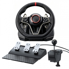 8in1 compatible with PC (X-Input & D-Input)/PS3/PS4/PS5 (with PS4  games)/Xbox One/Xbox Series X|S  /Switch Game Wheel