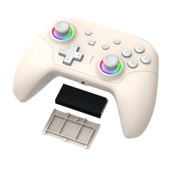 Switch2/Switch/PC/IOS/Android  RGB Wireless Removable Battery Controller