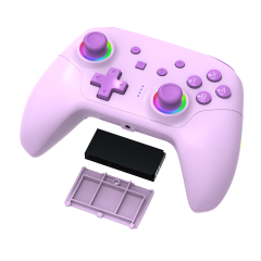 Switch2/Switch/PC/IOS/Android  RGB Wireless Removable Battery Controller