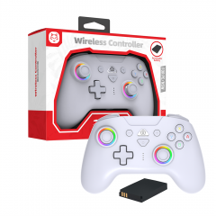 Switch/Lite/Oled/PC/IOS/Android/Steam RGB Breathing Lighting Removable Battery Controller/White