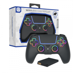 RGB LED Wireless Removable Battery Controller For PS4/PC