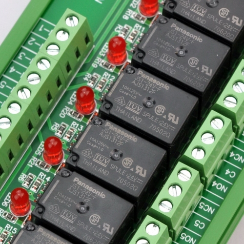 Din Rail Electronics-Salon 8-Channel Power Relay Module, 24V DC, 10A ...