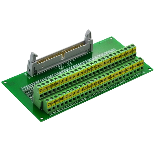 CZH-LABS IDC-50 Male Header Connector Breakout Board Module, IDC Pitch 0.1", Terminal Block Pitch 0.2"