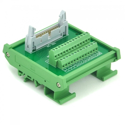 ELECTRONICS-SALON IDC-26 DIN Rail Mounted Interface Module, Breakout Board, Terminal Block.