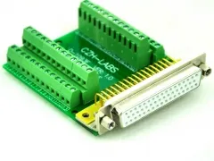 CZH-LABS Slim Right Angle D'SUB DB50 Female Header Breakout Board Module, D-SUB.