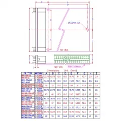 CZH-LABS Slim Right Angle D'SUB DB26HD Female Header Breakout Board Module, D-SUB.