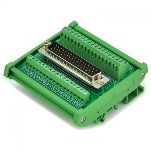 ELECTRONICS-SALON DIN Rail Mount D-SUB DB50 Male Header Interface Module, DSUB Breakout Board.