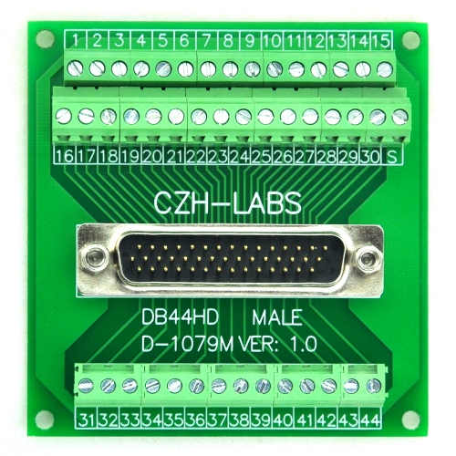 CZH-LABS D-SUB DB44HD Male Header Breakout Board, DSUB.