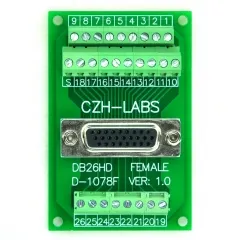 CZH-LABS D-SUB DB26HD Female Header Breakout Board, DSUB.