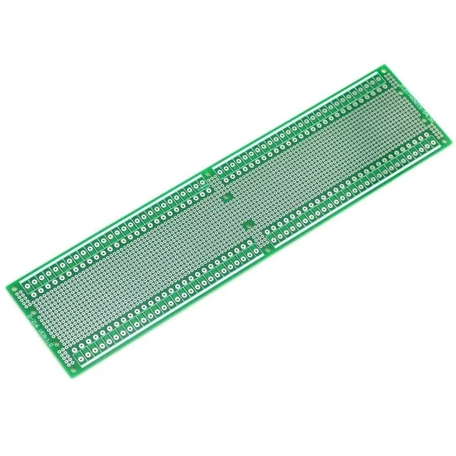 ELECTRONICS-SALON 1PCS Double-Side Prototype PCB,Universal Board, 296x72mm.