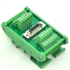 CZH-LABS DIN Rail Mount 26-pin Half-Pitch/0.05" D-SUB Female Interface Module, DSUB, SCSI.