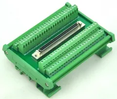 CZH-LABS DIN Rail Mount 100-pin Half-Pitch/0.05" D-SUB Female Interface Module, DSUB,SCSI.