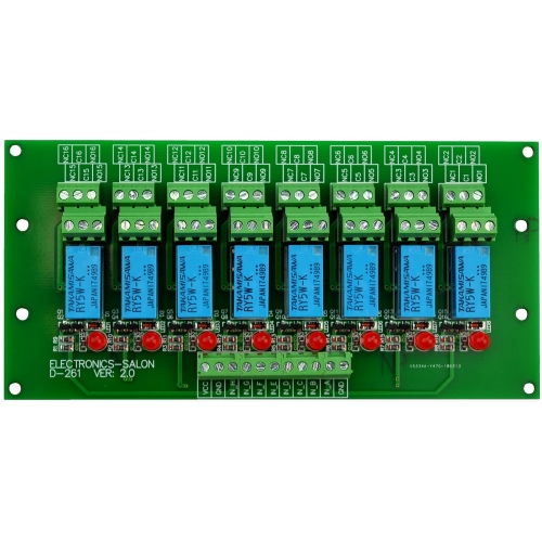 ELECTRONICS-SALON 8 Channel DPDT Signal Relay Module Board (Operating Voltage: DC 5V)