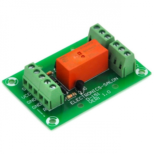 ELECTRONICS-SALON Bistable/Latching DPDT 8 Amp Power Relay Module, DC12V Coil, RT424F12