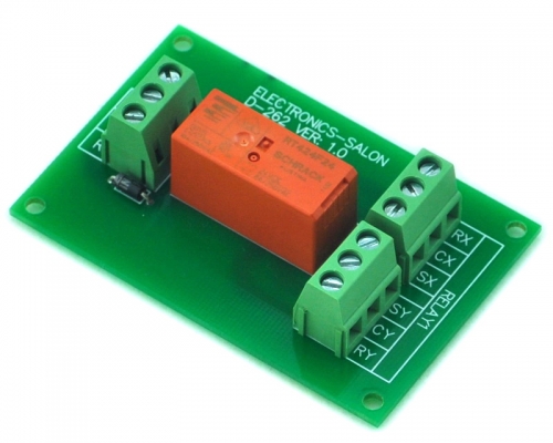 ELECTRONICS-SALON Passive Bistable/Latching DPDT 8 Amp Power Relay Module, 24V Version, RT424F24