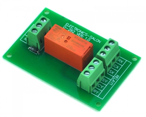 ELECTRONICS-SALON Passive Bistable/Latching DPDT 8 Amp Power Relay Module, 12V Version, RT424F12