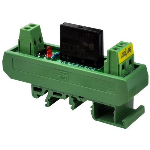 ELECTRONICS-SALON DC 24V Slim DIN Rail Mount 2Amp AC Solid State Relay Interface Module, G3MB-202P 24VDC.