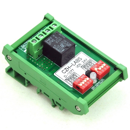 CZH-LABS DIN Rail Mount LVD Low Voltage Disconnect Module, 24V 10A, Protect Battery.