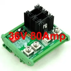 CZH-LABS DIN Rail Mount LVD Low Voltage Disconnect Module, 36V 80A, Protect/Prolong Battery Life.