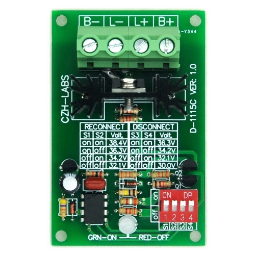 CZH-LABS Low Voltage Disconnect Module LVD, 36V 30A, Protect/Prolong Battery Life.
