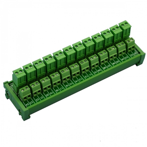 ELECTRONICS-SALON DIN Rail Mount Pluggable Side Wiring 12x2 Pole 10A/300V Terminal Block Module.