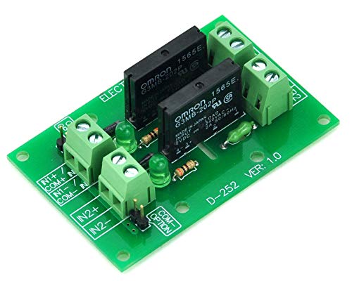 ELECTRONICS-SALON DC24V 2 Channels DC-AC 2Amp G3MB-202P Solid State Relay SSR Module Board.