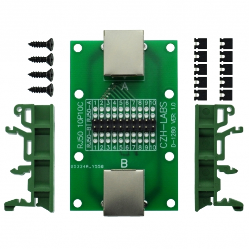 CZH-LABS RJ50 10P10C Diagnostic Test Breakout Module Board.