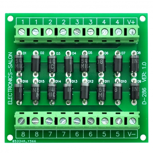 Electronics-Salon Clamp Diode Array Module Board, 16 1N5408 3A 1000V.
